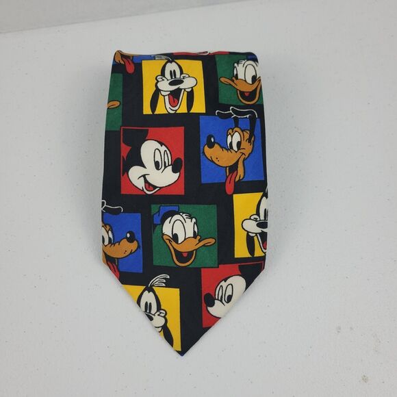 Disney The Tie Works Mickey Goofy Pluto Donald tie 291 4" 60" - Picture 1 of 9
